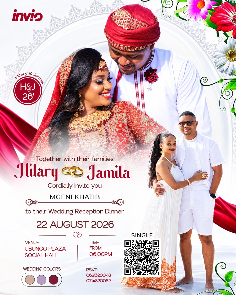 Invio wedding card sample