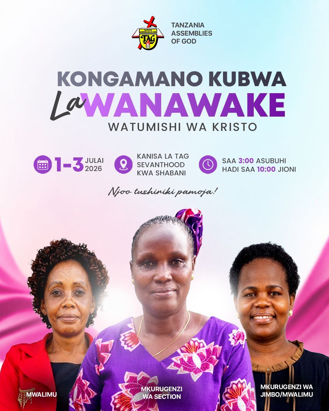 TAG Church women's conference event flyer